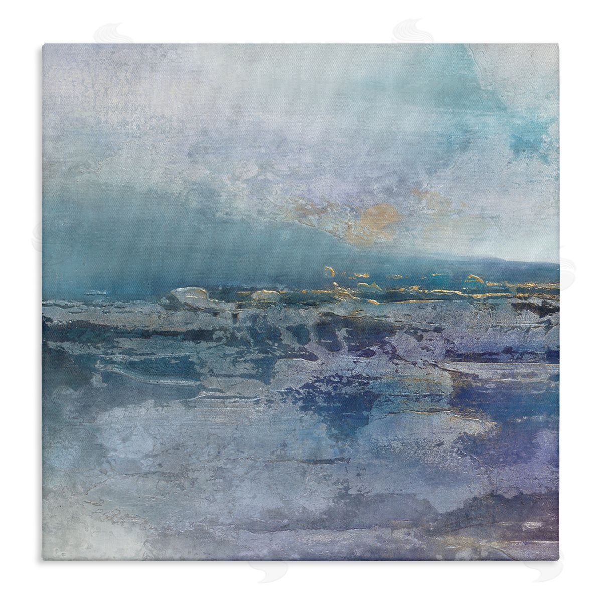 Scott Brems Abstract Ocean Landscape Splash Stretched Canvas Wall Art Print