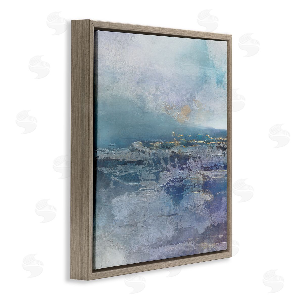 Scott Brems Abstract Ocean Landscape Splash Brown Floating Frame Canvas Wall Art Print