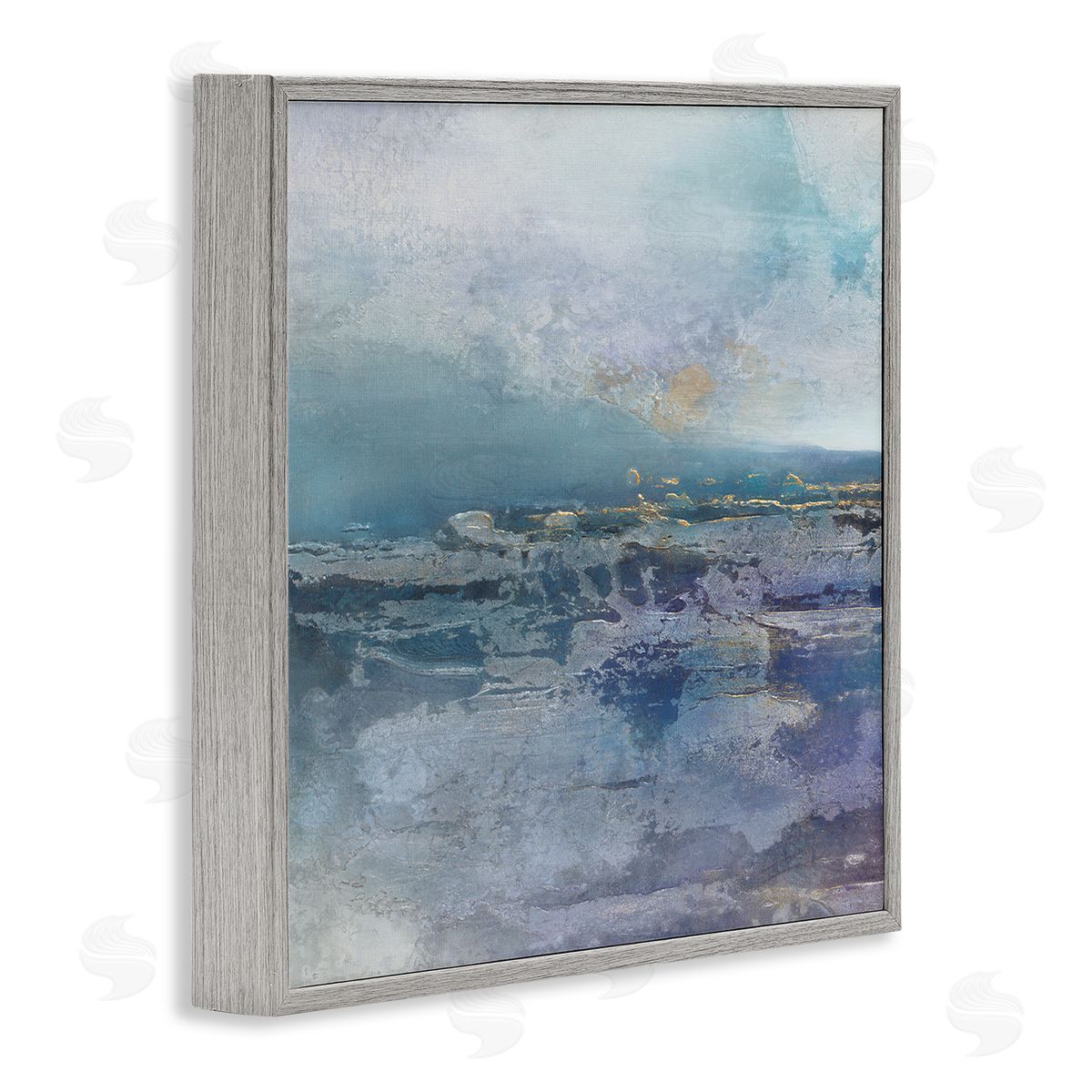 Scott Brems Abstract Ocean Landscape Splash Gray Framed Glicee Wall Art Print