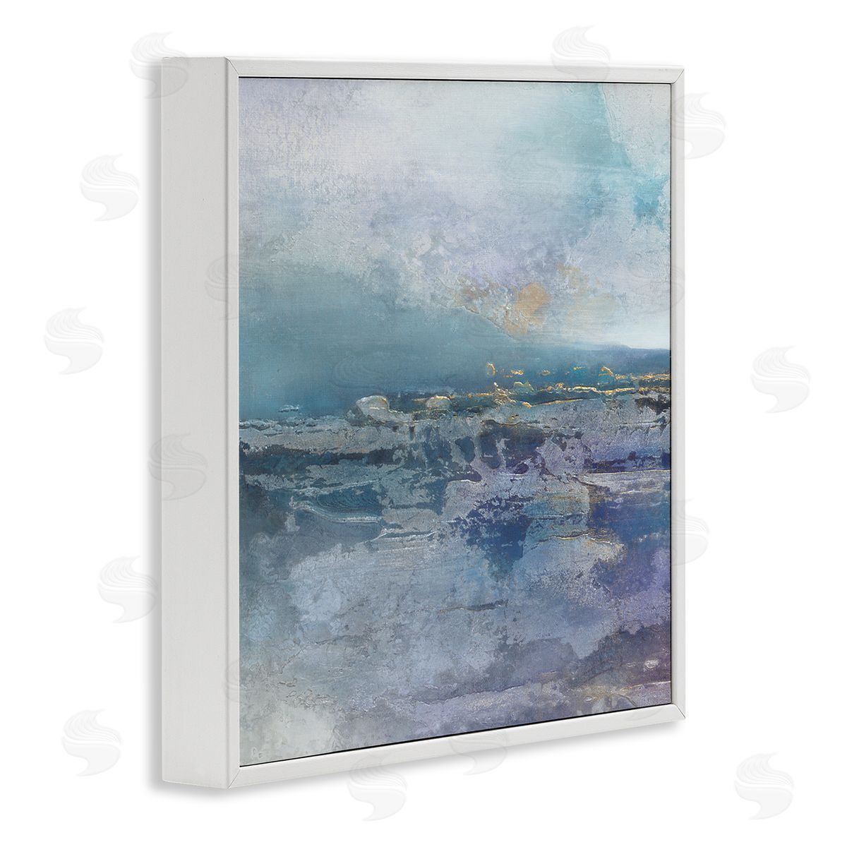 Scott Brems Abstract Ocean Landscape Splash White Framed Glicee Wall Art Print