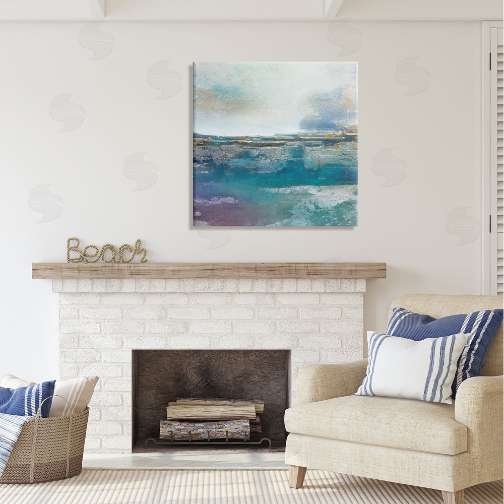 Scott Brems Abstract Ocean View Glam Detail Canvas Wall Art in Room