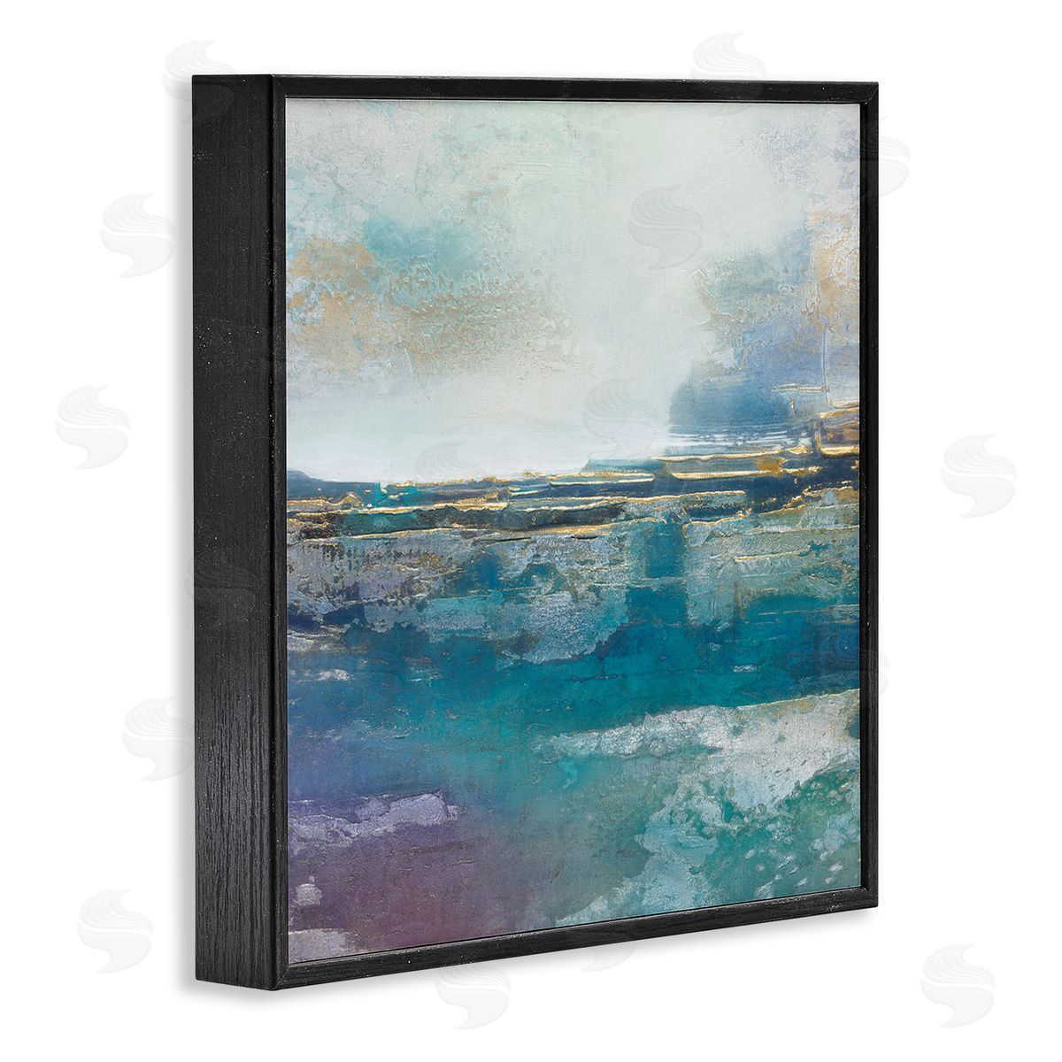 Scott Brems Abstract Ocean View Glam Detail Black Framed Glicee Wall Art Print
