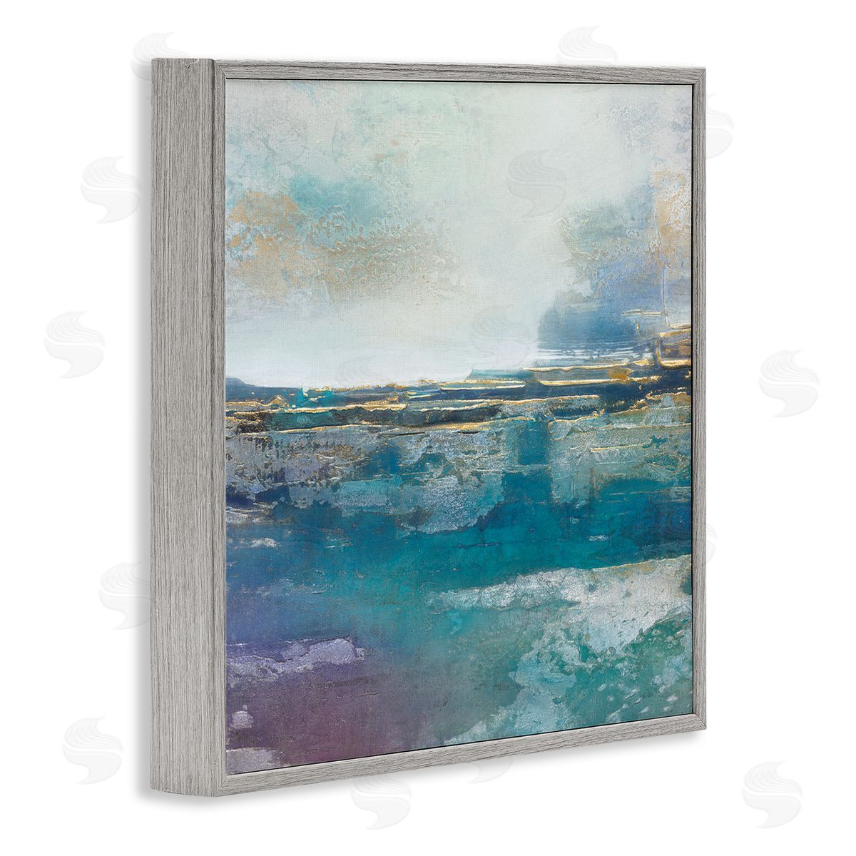 Scott Brems Abstract Ocean View Glam Detail Gray Framed Glicee Wall Art Print