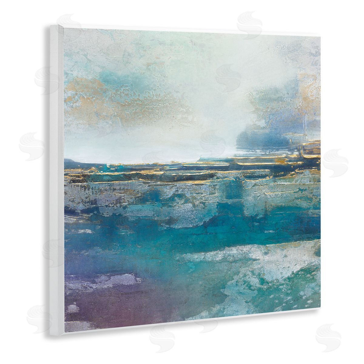 Scott Brems Abstract Ocean View Glam Detail Wooden Wall Plaque Art Print