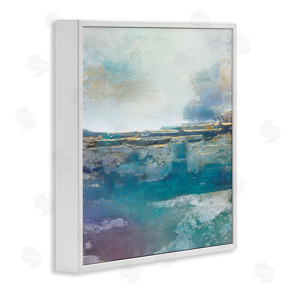 Scott Brems Abstract Ocean View Glam Detail White Framed Glicee Wall Art Print