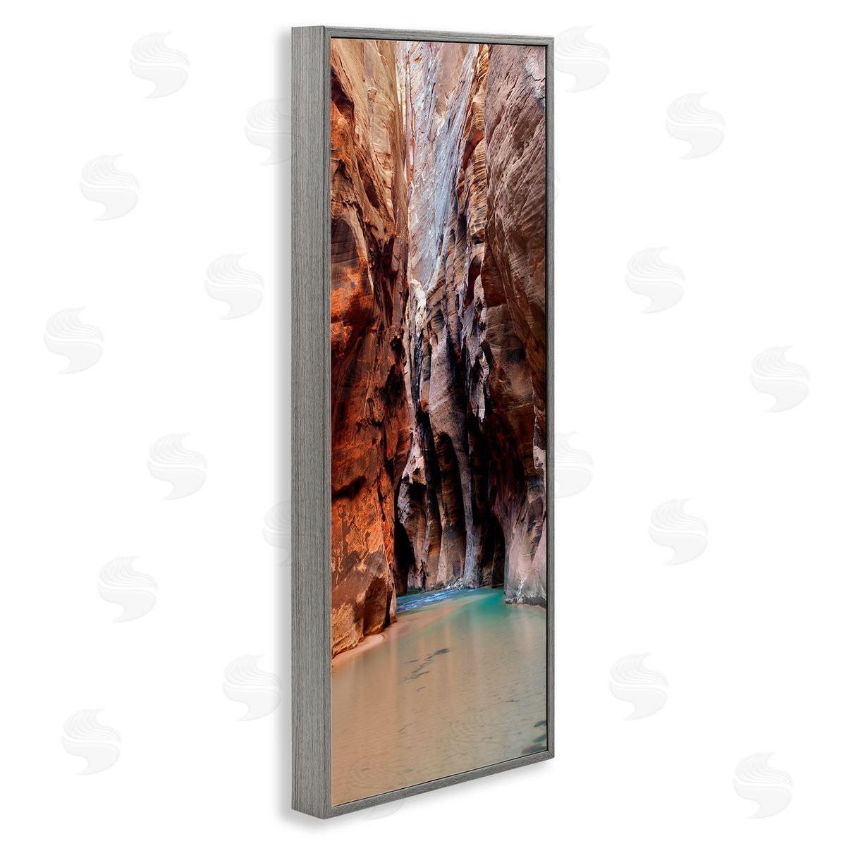 Zion National Park Cliffs Grey Frame Print Wall Art, Home Decor by Dennis Frates