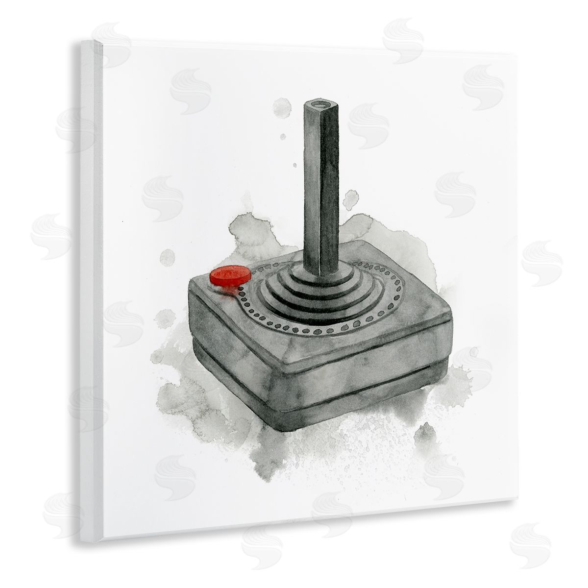 Grace Popp Vintage Video Game Joystick Wooden Wall Plaque Art Print