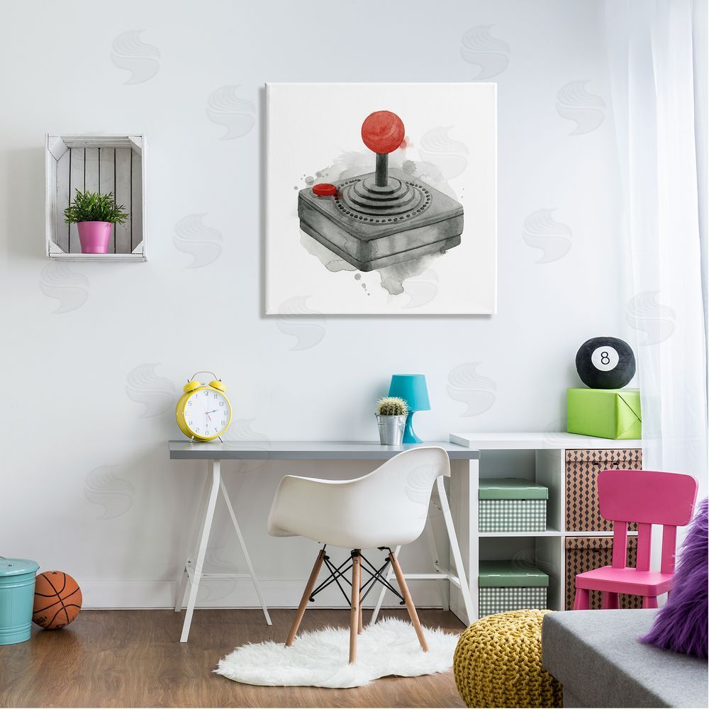 Grace Popp Vintage Gaming Controller Joystick Canvas Wall Art in Room