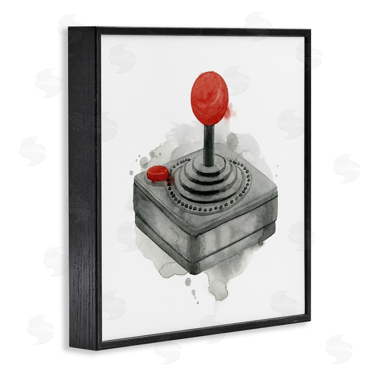 Grace Popp Vintage Gaming Controller Joystick Black Framed Glicee Wall Art Print