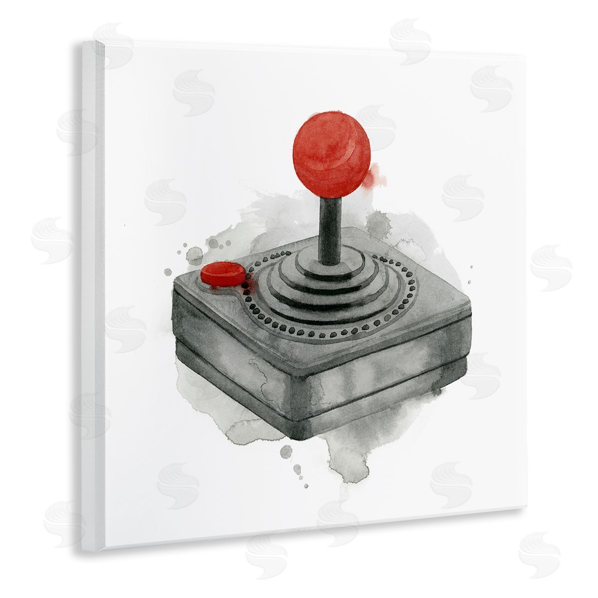 Grace Popp Vintage Gaming Controller Joystick Wooden Wall Plaque Art Print