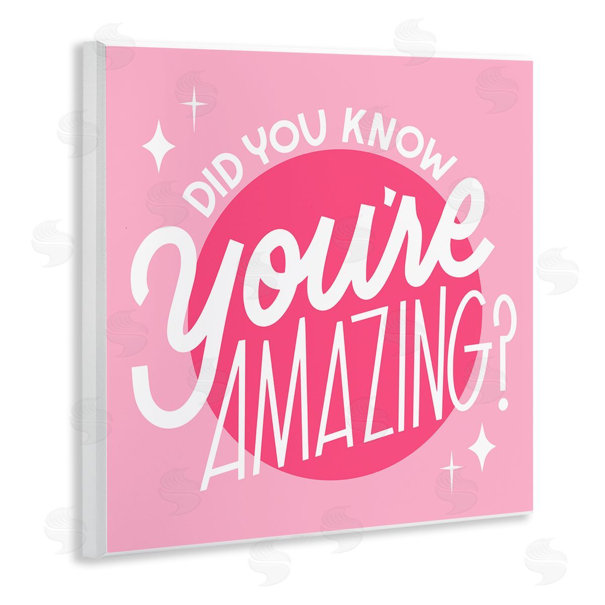 Hey Bre! Creative Studio You're Amazing Bold Pink Phrase Wooden Wall Plaque Art Print