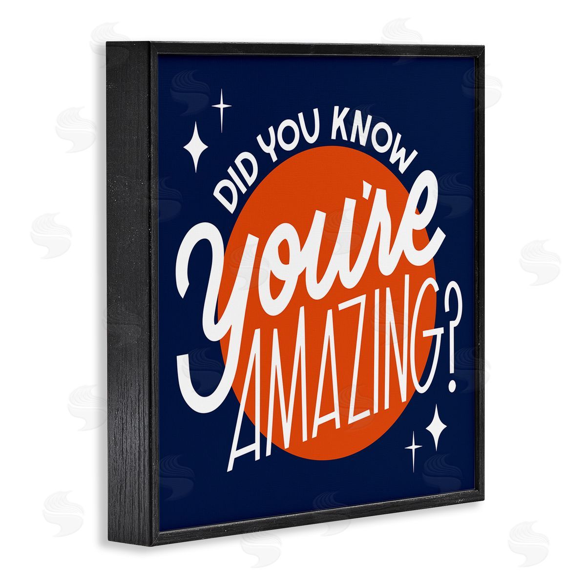 Hey Bre! Creative Studio You're Amazing Blue & Orange Black Framed Glicee Wall Art Print