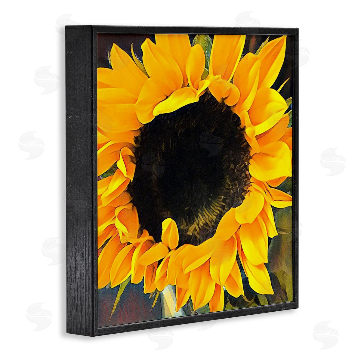 Jessica Manelis Yellow Sunflower Summer Garden Black Framed Glicee Wall Art Print