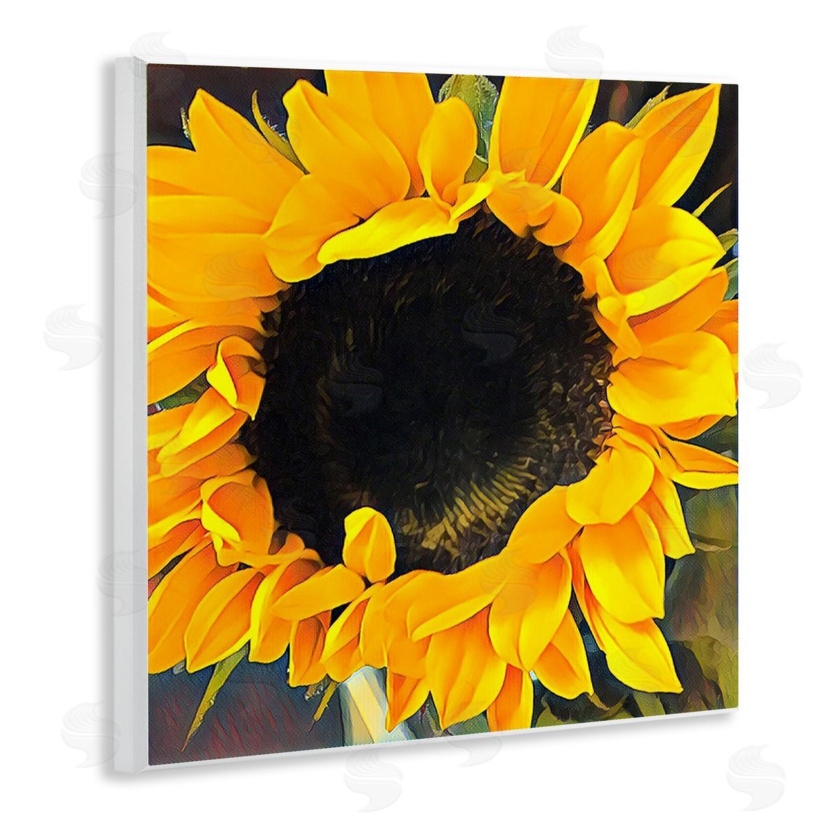 Jessica Manelis Yellow Sunflower Summer Garden Wooden Wall Plaque Art Print
