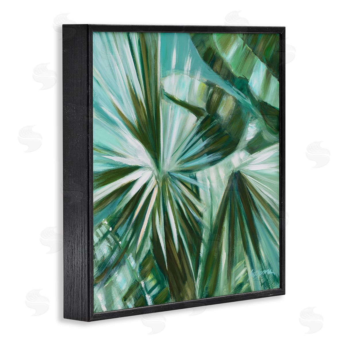 Suzanne Wilkins Tropical Plant Leaves Abstraction Black Framed Glicee Wall Art Print