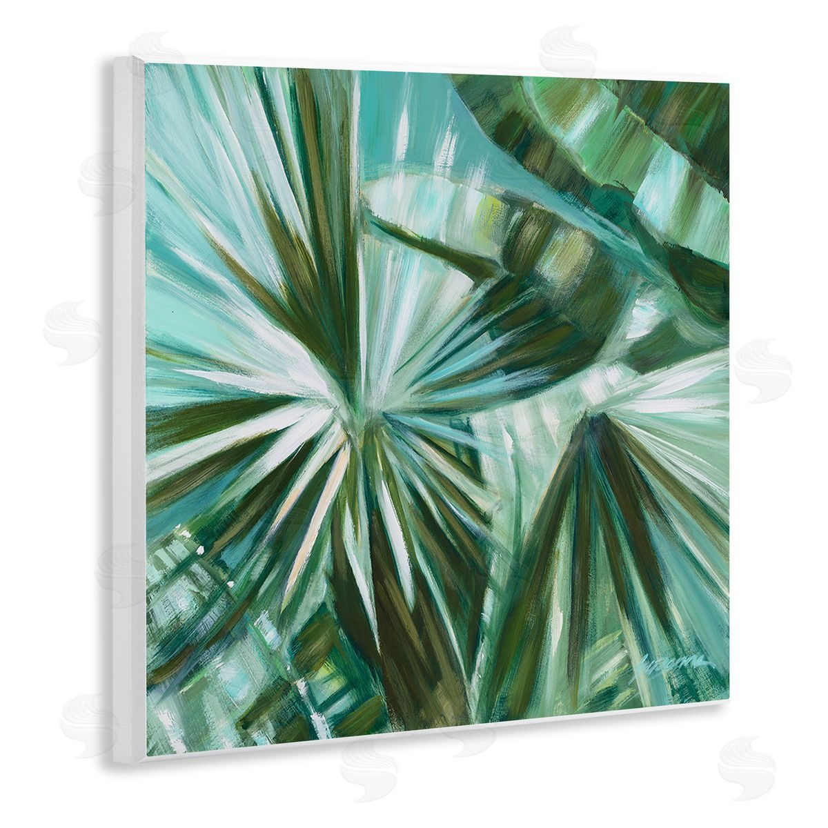 Suzanne Wilkins Tropical Plant Leaves Abstraction Wooden Wall Plaque Art Print