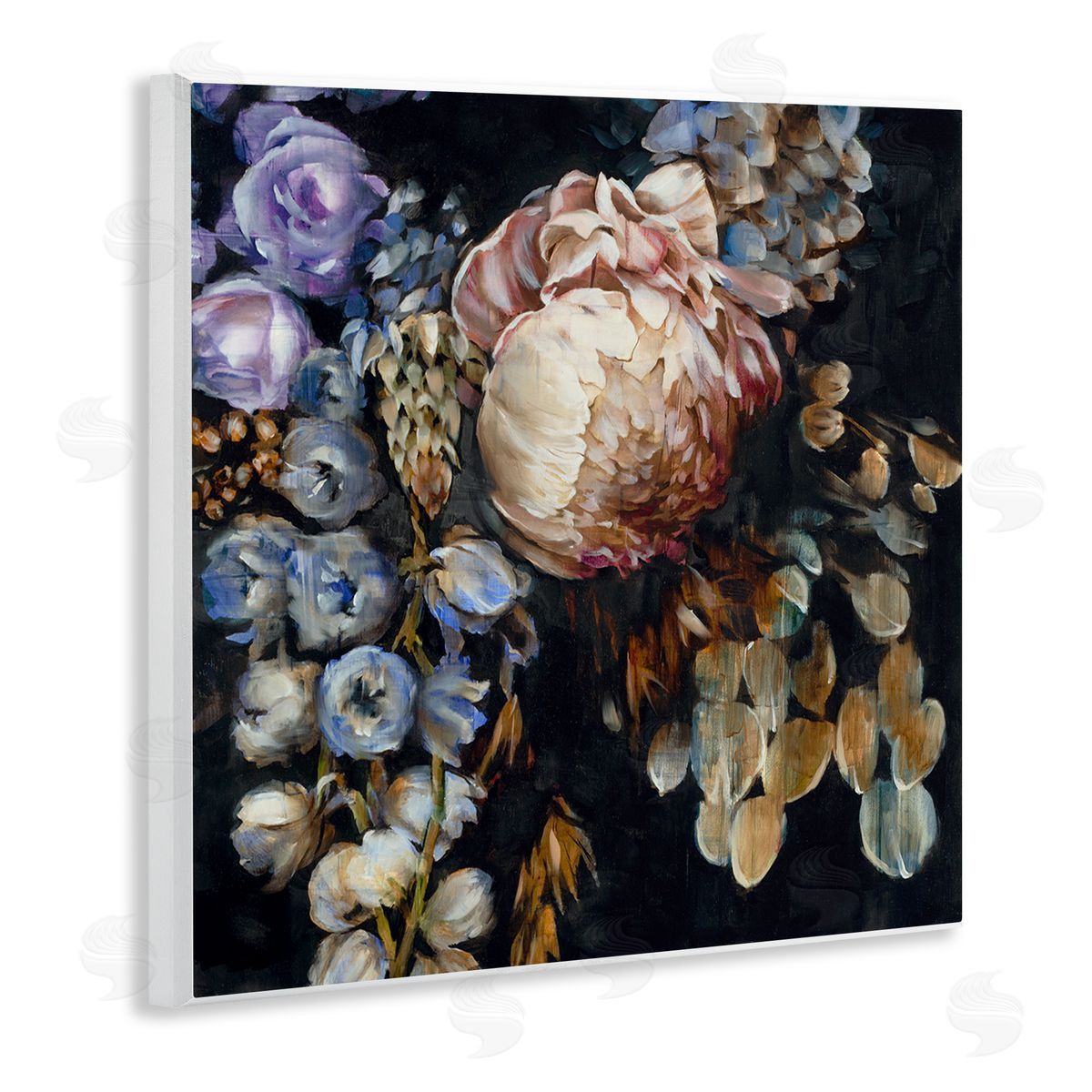Liz Jardine Traditional Floral Arrangement Wooden Wall Plaque Art Print