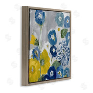 Jill Martin | Blue & Yellow Abstract Poppies