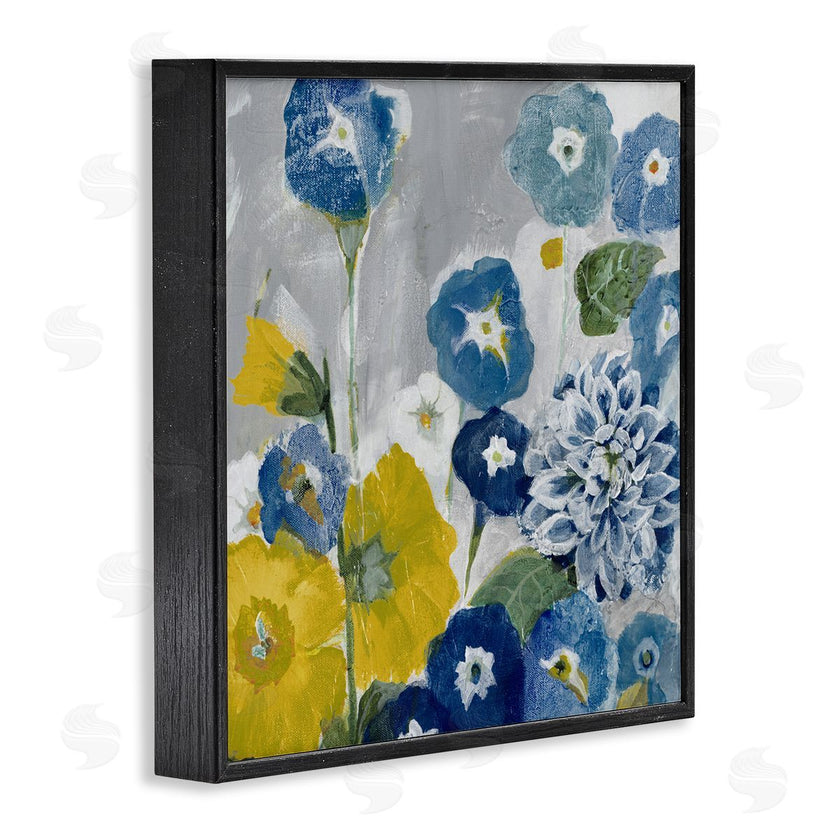 Jill Martin | Blue & Yellow Abstract Poppies