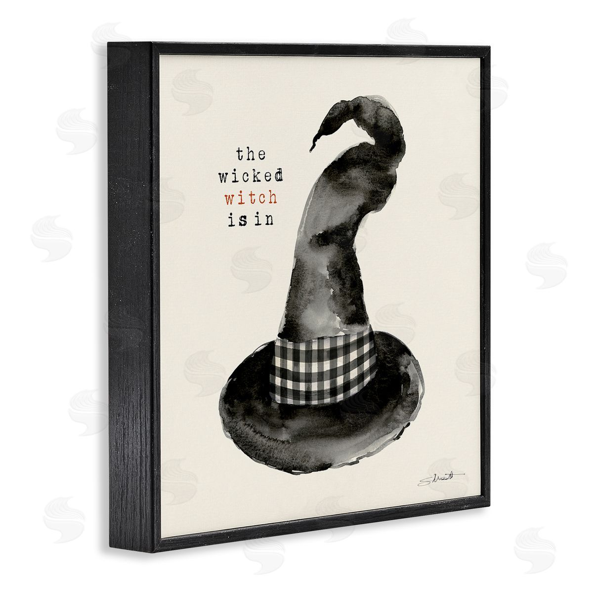 Stephanie Workman Marrott The Wicked Witch Is In Halloween Black Framed Glicee Wall Art Print