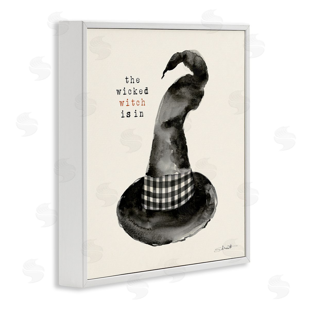 Stephanie Workman Marrott The Wicked Witch Is In Halloween White Framed Glicee Wall Art Print