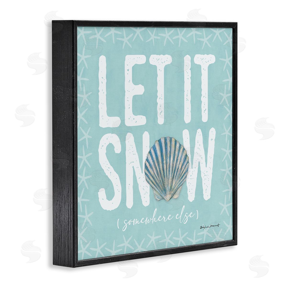 Stephanie Workman Marrott Let It Snow Somewhere Else Holiday Black Framed Glicee Wall Art Print