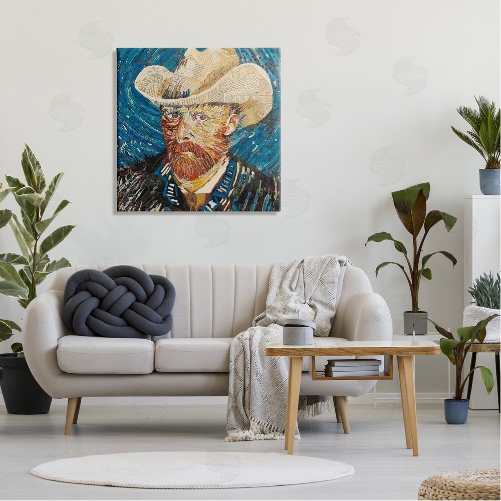 Stacy Gresell Van Gogh Classic Portrait Collage Canvas Wall Art in Room