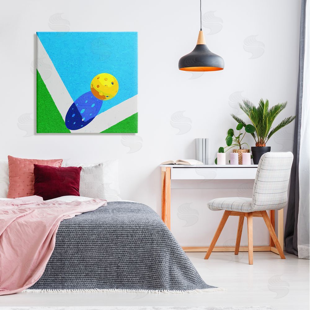 Stupell Studio Wiffle Ball Court Abstract Sports Canvas Wall Art in Room