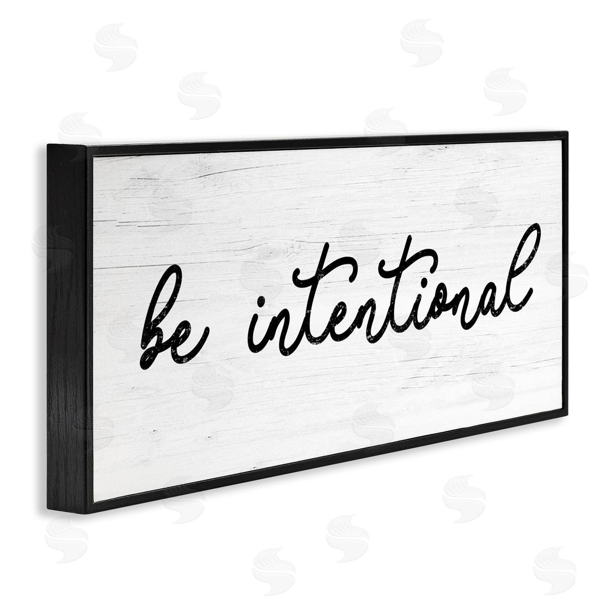 Be Intentional Inspirational Phrase Black Frame Print Wall Art, Home Decor by Stupell Studio