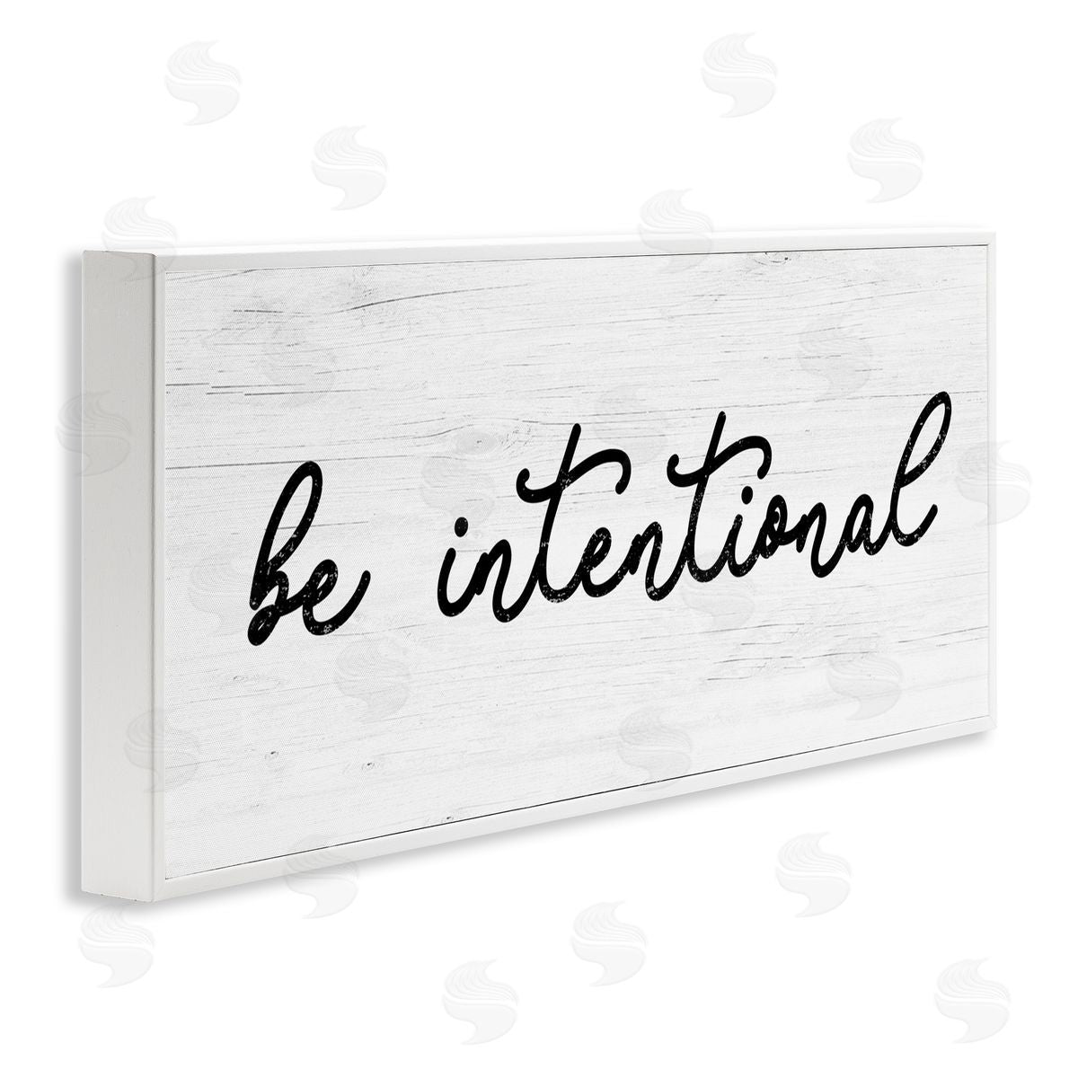 Be Intentional Inspirational Phrase White Frame Print Wall Art, Home Decor by Stupell Studio