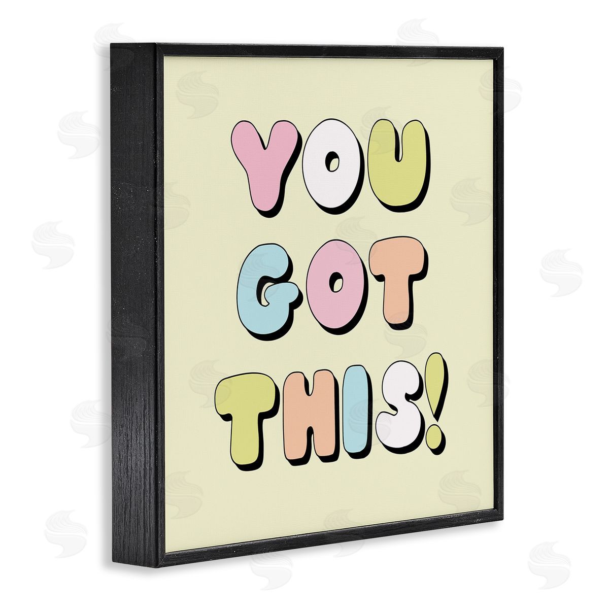 Lula Bijoux & co. Yellow You Got This Phrase Black Framed Glicee Wall Art Print