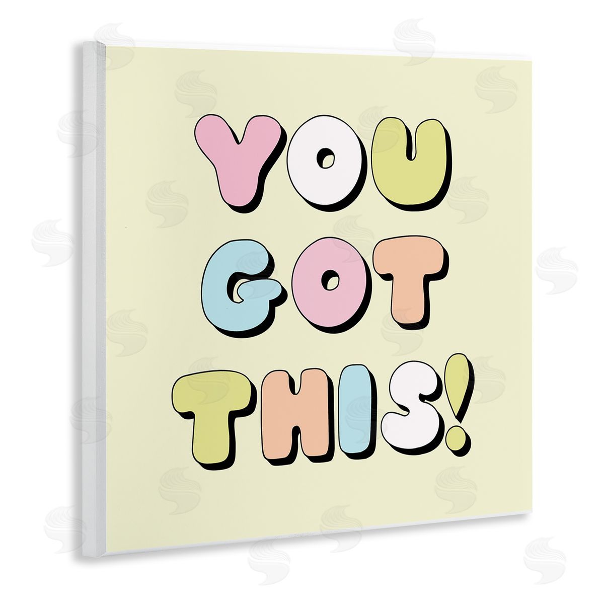 Lula Bijoux & co. Yellow You Got This Phrase Wooden Wall Plaque Art Print
