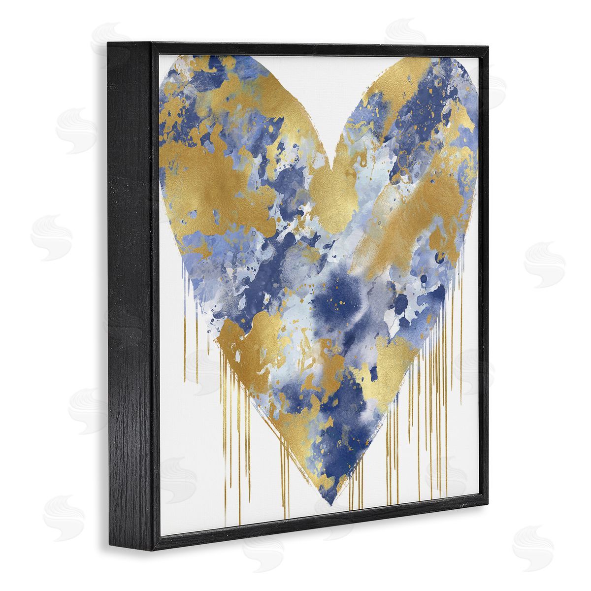 Lindsay Rodgers Urban Blue Graffiti Heart Black Framed Glicee Wall Art Print