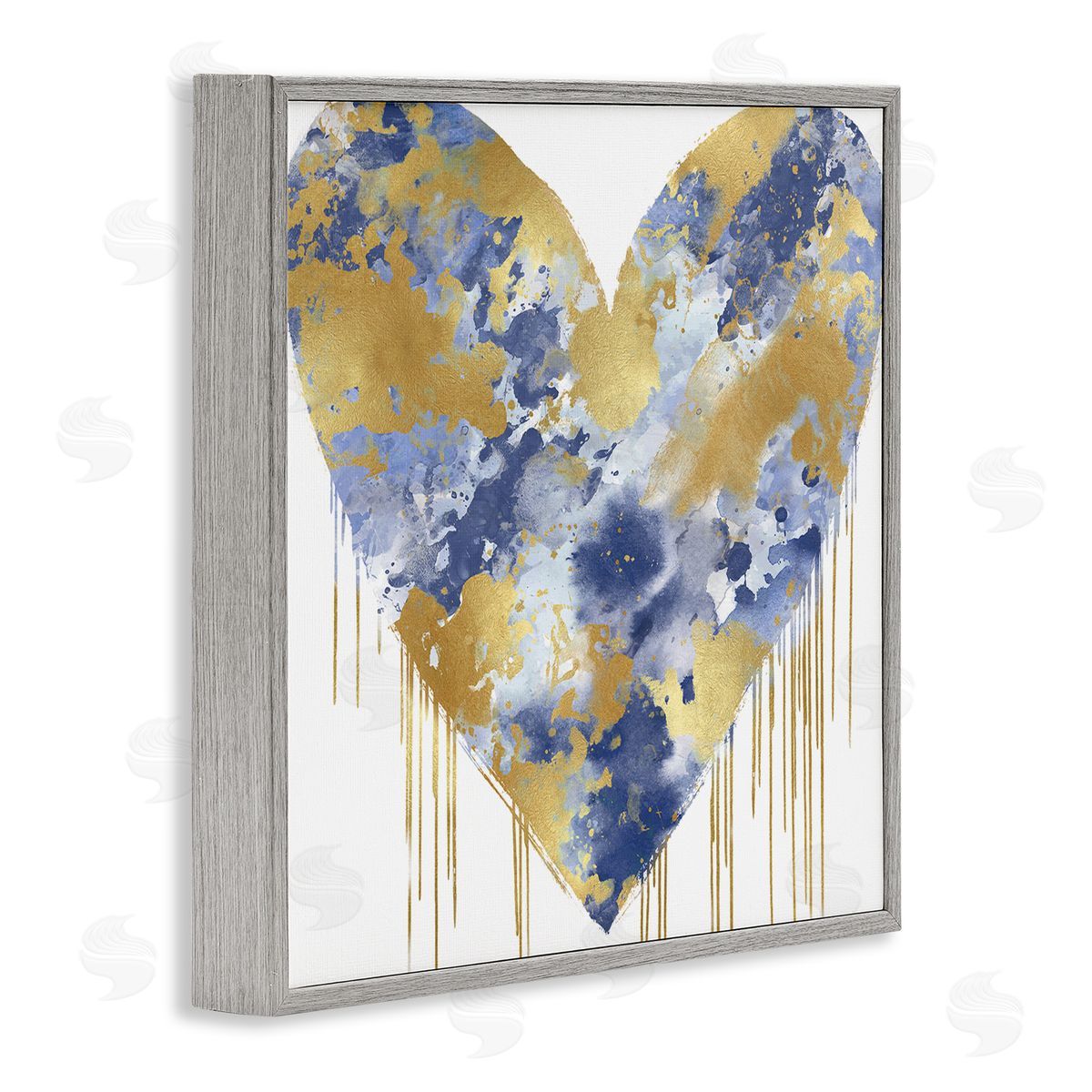 Lindsay Rodgers Urban Blue Graffiti Heart Gray Framed Glicee Wall Art Print