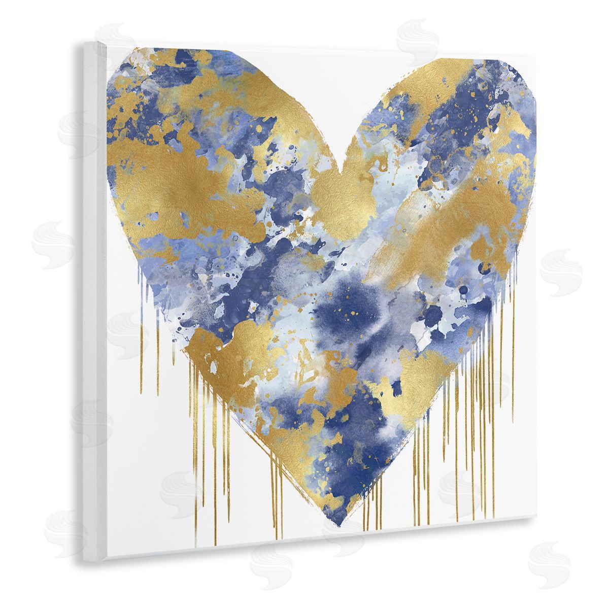 Lindsay Rodgers Urban Blue Graffiti Heart Wooden Wall Plaque Art Print