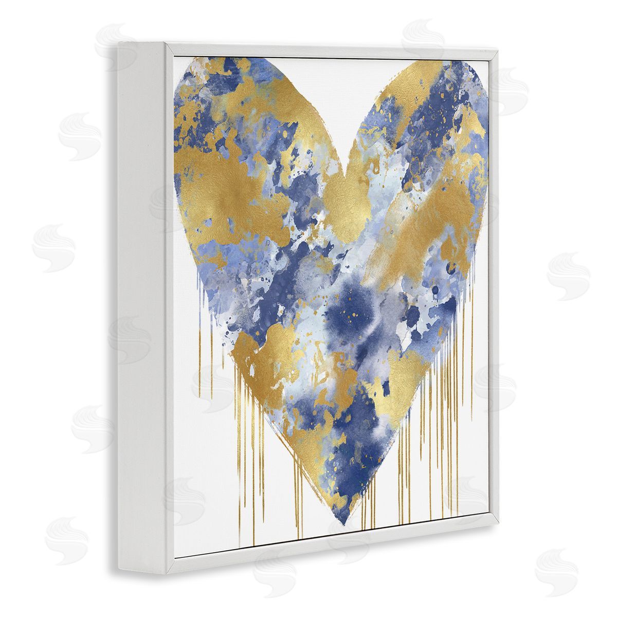 Lindsay Rodgers Urban Blue Graffiti Heart White Framed Glicee Wall Art Print