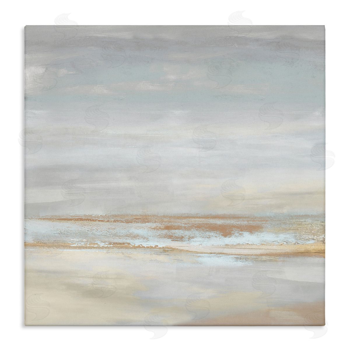 Rachel Springer Abstract Grey Landscape Painting Stretched Canvas Wall Art Print