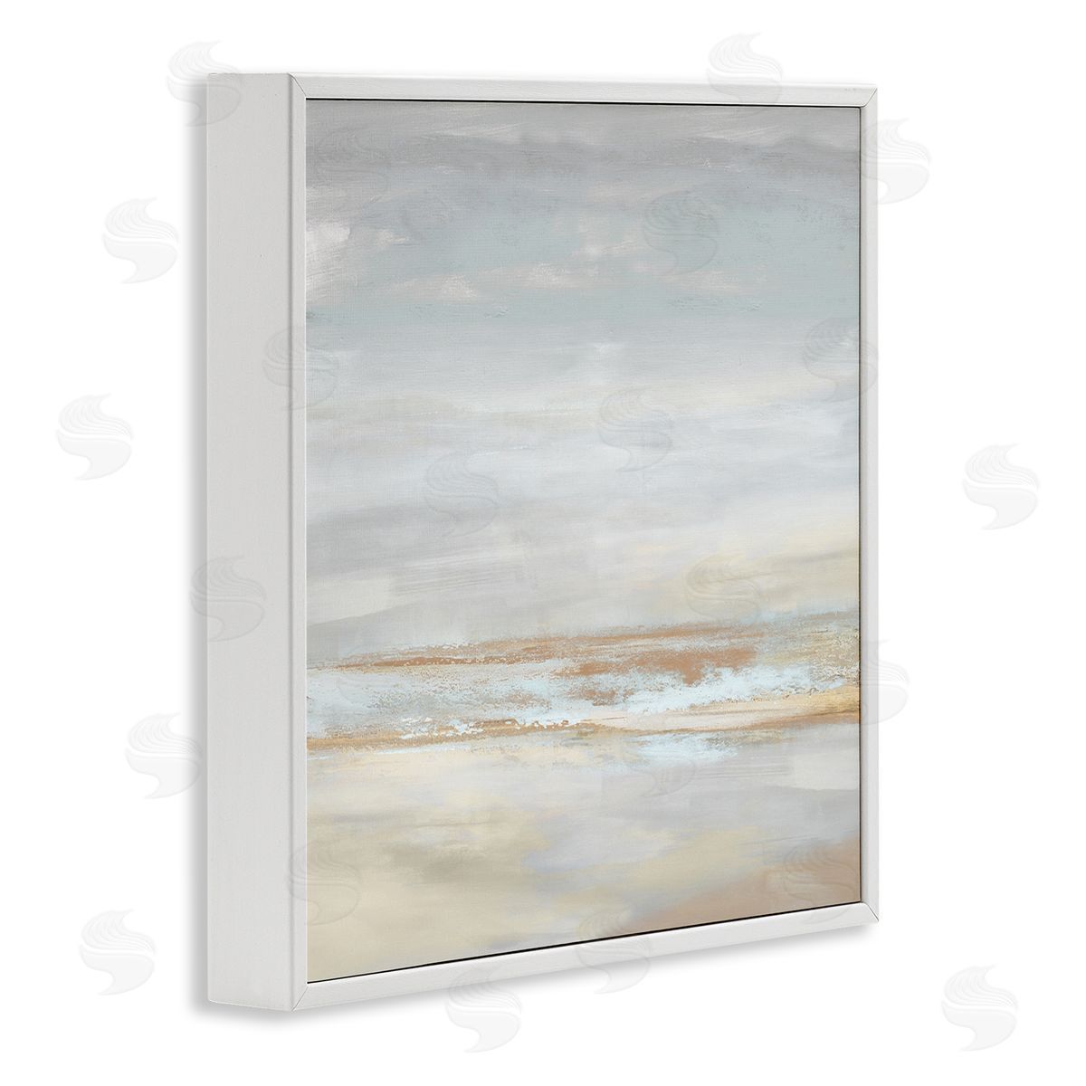 Rachel Springer Abstract Grey Landscape Painting White Framed Glicee Wall Art Print