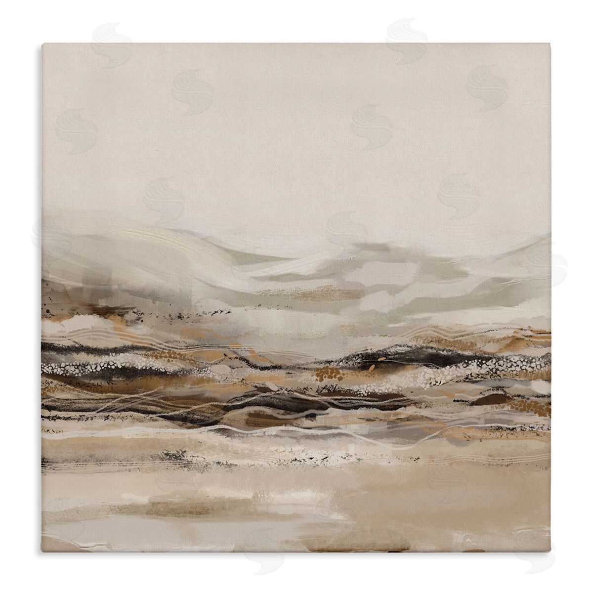 Abstract Mountains Landscape Canvas Wall Art, Home Decor by Ros Ruseva