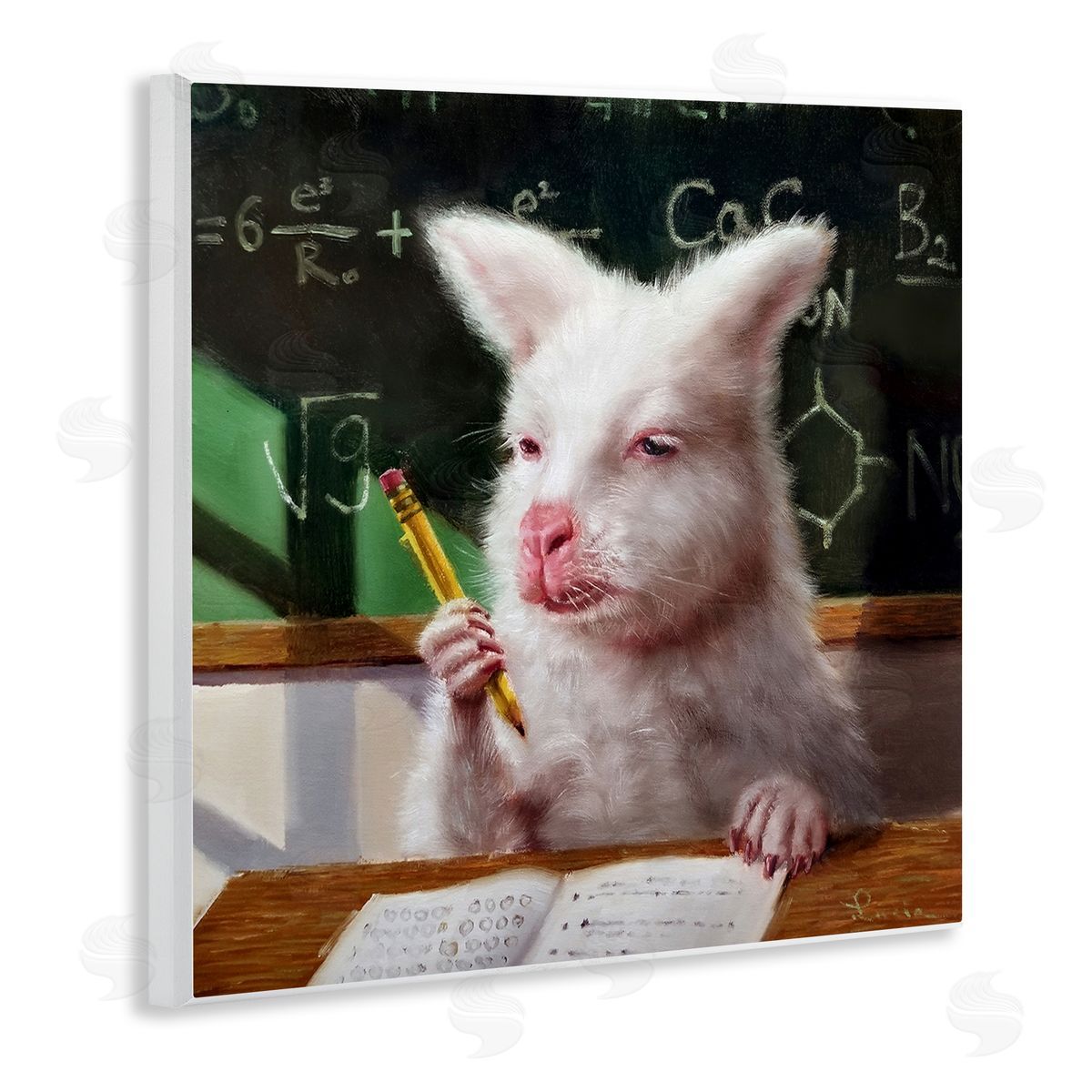 Lucia Heffernan Wallaby in Classroom Wooden Wall Plaque Art Print