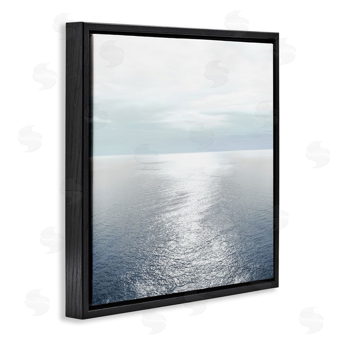 Ocean Ripples Scenery Black Floating Frame Canvas Wall Art, Home Decor by Maggie Olsen