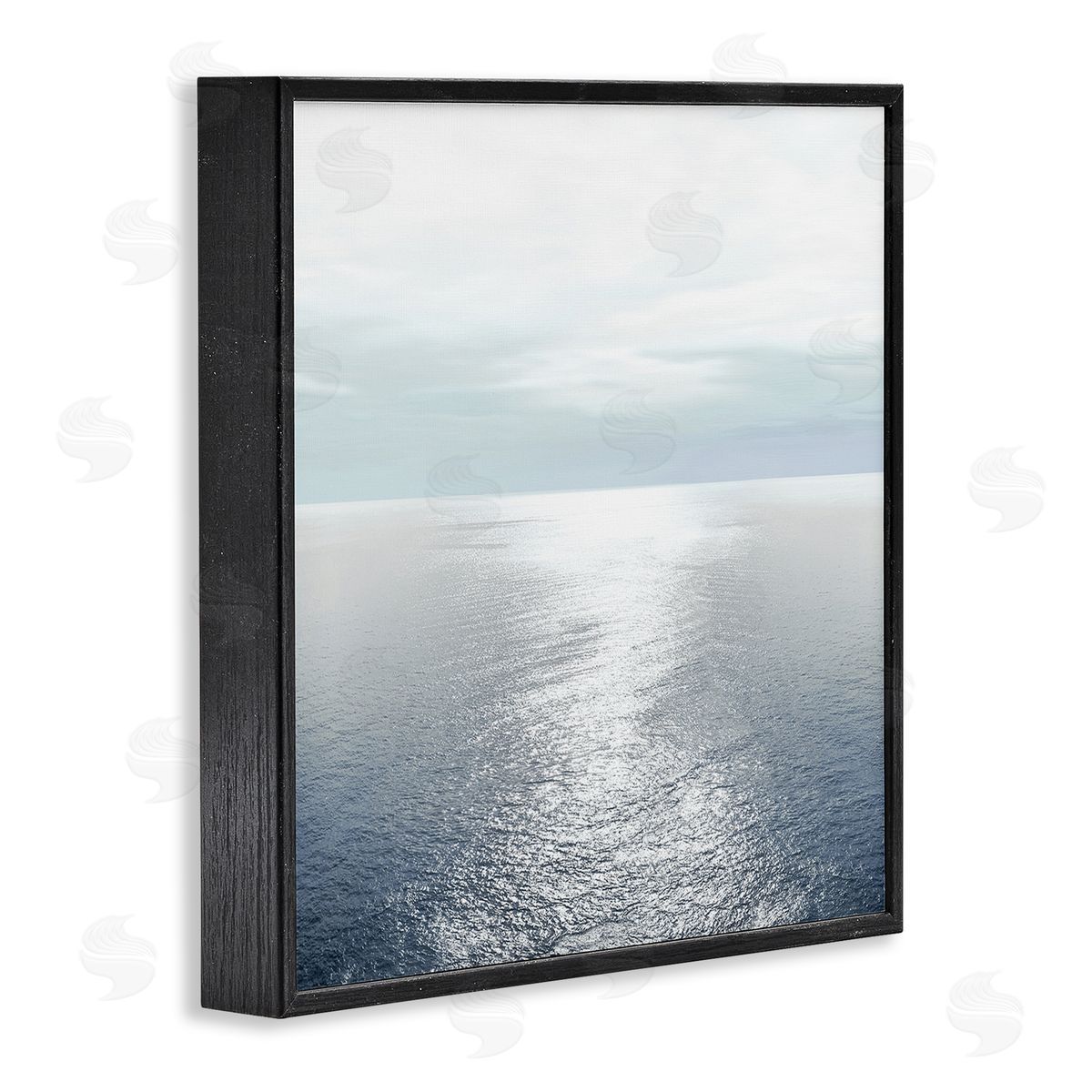 Ocean Ripples Scenery Black Frame Print Wall Art, Home Decor by Maggie Olsen