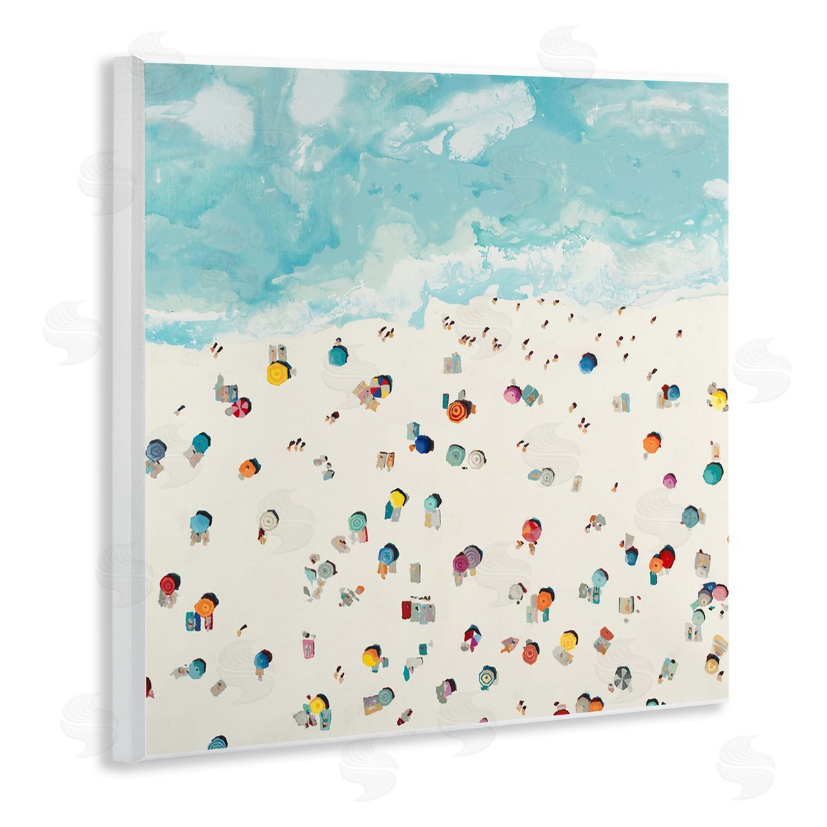 Abstract People on Beach Wood Plaque Wall Art, Home Decor by Randy Hibberd