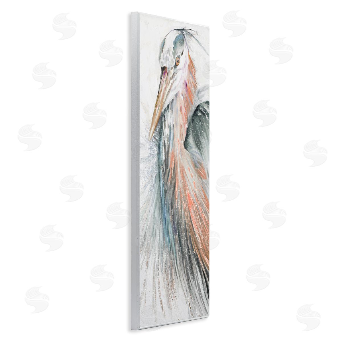 Patricia Pinto Modern Heron Painting Wooden Wall Plaque Art Print