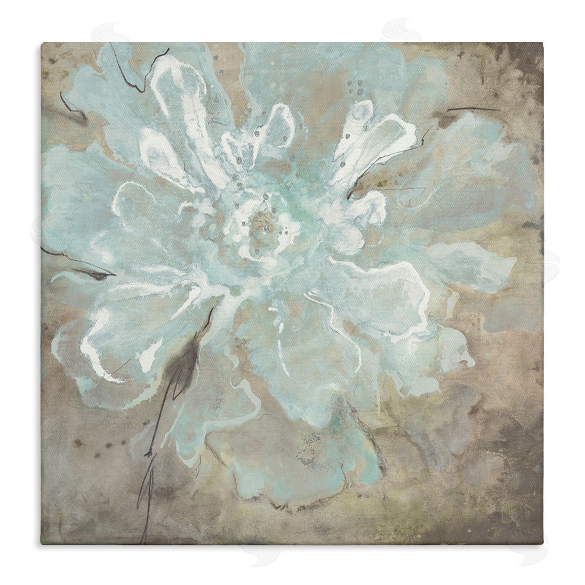 Liz Jardine Abstract Country Flower Stretched Canvas Wall Art Print
