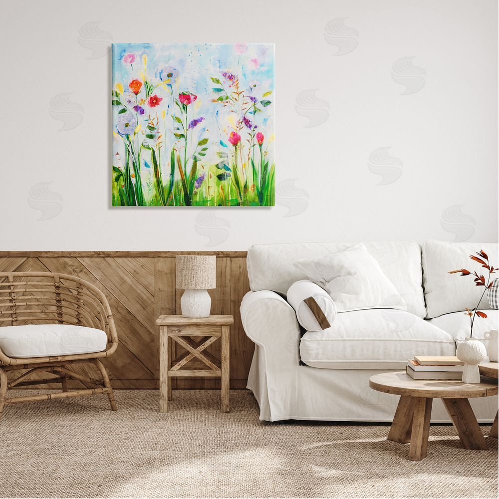 Jill Martin Abstract Flower Meadow Canvas Wall Art in Room