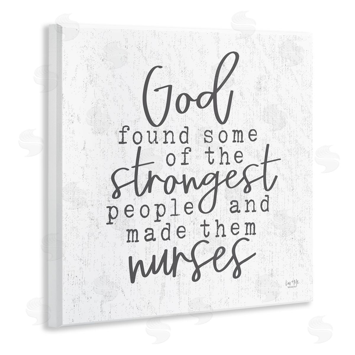 Lux + Me Designs Nurses Strongest People Phrase Wooden Wall Plaque Art Print
