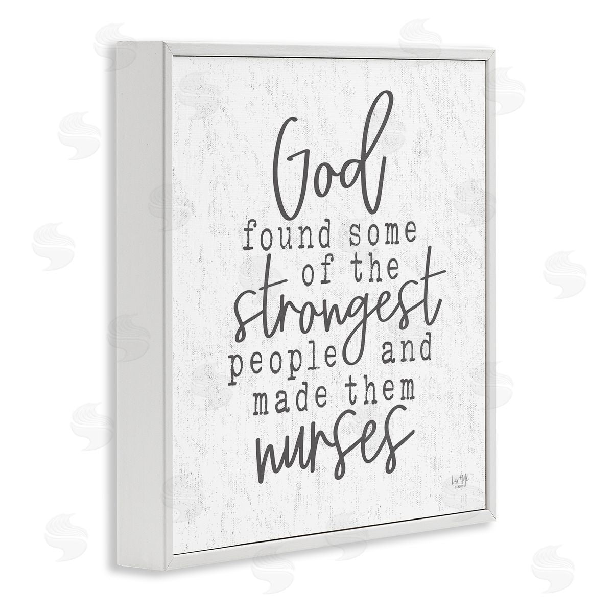 Lux + Me Designs Nurses Strongest People Phrase White Framed Glicee Wall Art Print