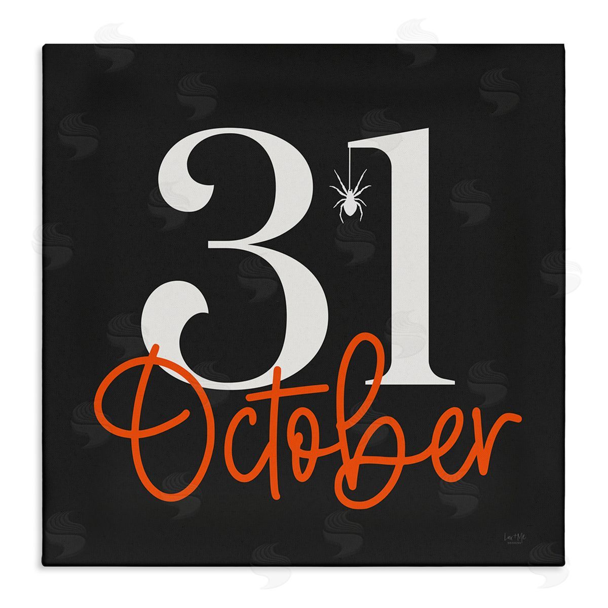 Lux + Me Designs 31 October Halloween Date Stretched Canvas Wall Art Print