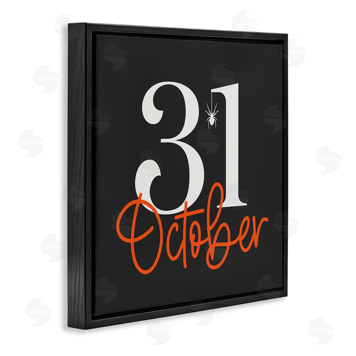 Lux + Me Designs 31 October Halloween Date Black Floating Frame Canvas Wall Art Print